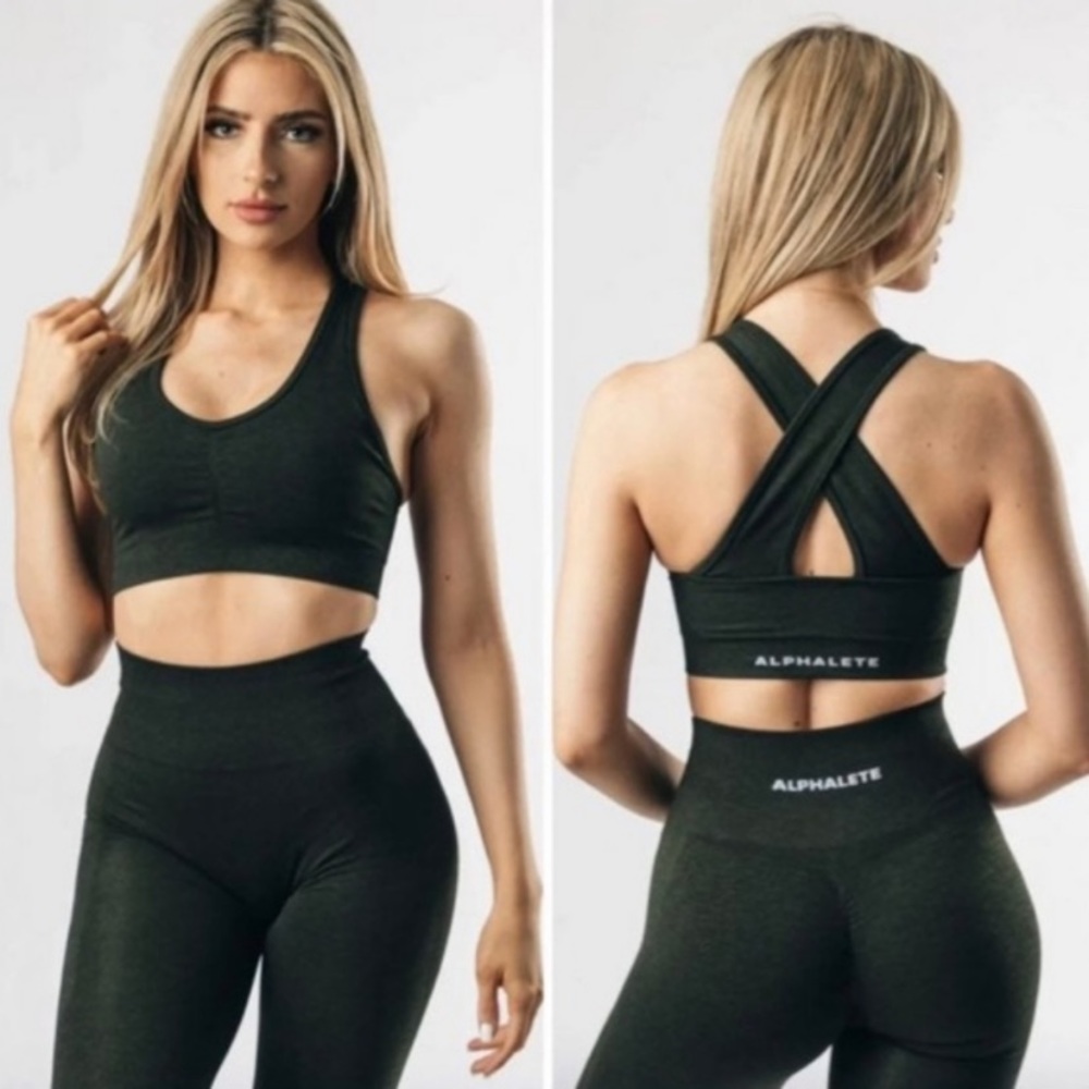 Alphalete Amplify Bra - evergreen